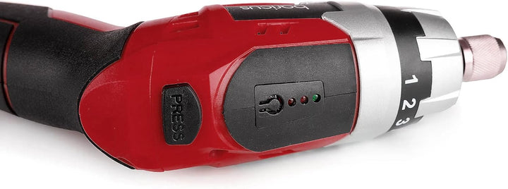 Baricus Akkuschrauber 3,6V - Akku-Stabschrauber - Drehmoment: 3,5 Nm - B-Ware (red), Red