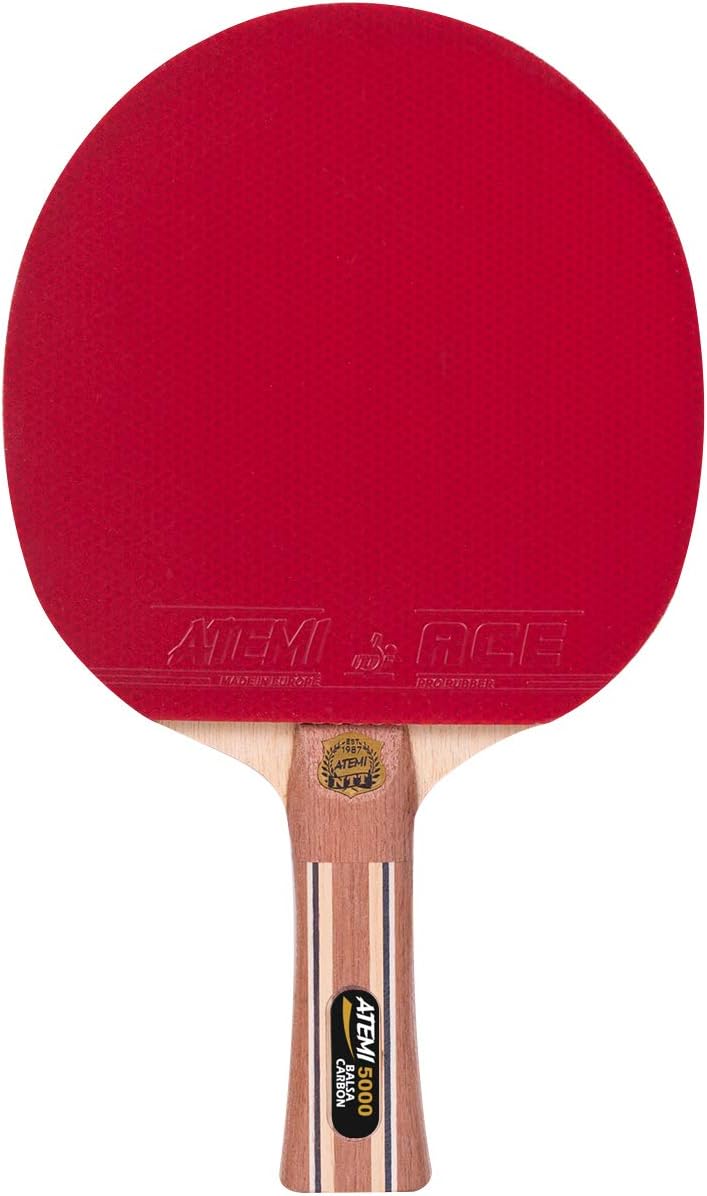 Atemi 5000 Tischtennisschläger | Carbon-Balsa-Holz | Profi-Schläger | Speed 100, Spin 100 &amp; Control