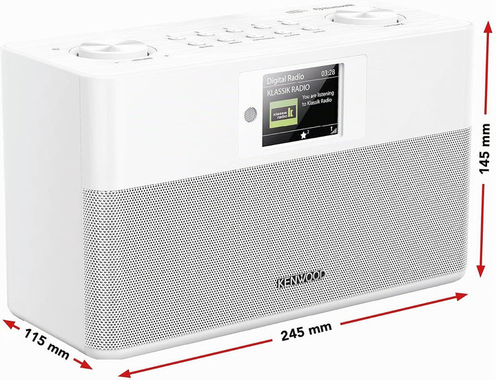KENWOOD CR-ST100S-W Stereo Smart-Radio, Internetradio, DAB+, WLAN, Weiss, weiss