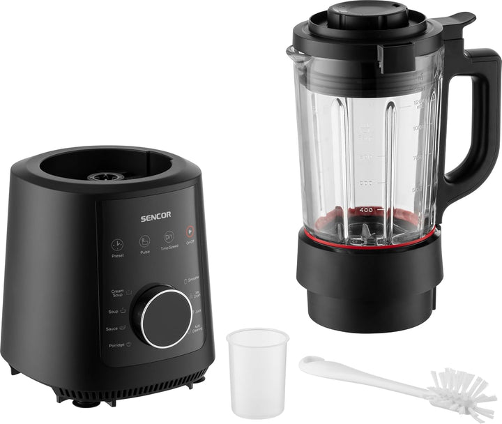 Sencor Hochleistungsmixer mit Heizfunktion, Professioneller Mixer & Suppenkocher Warm Kalt, 7 automa