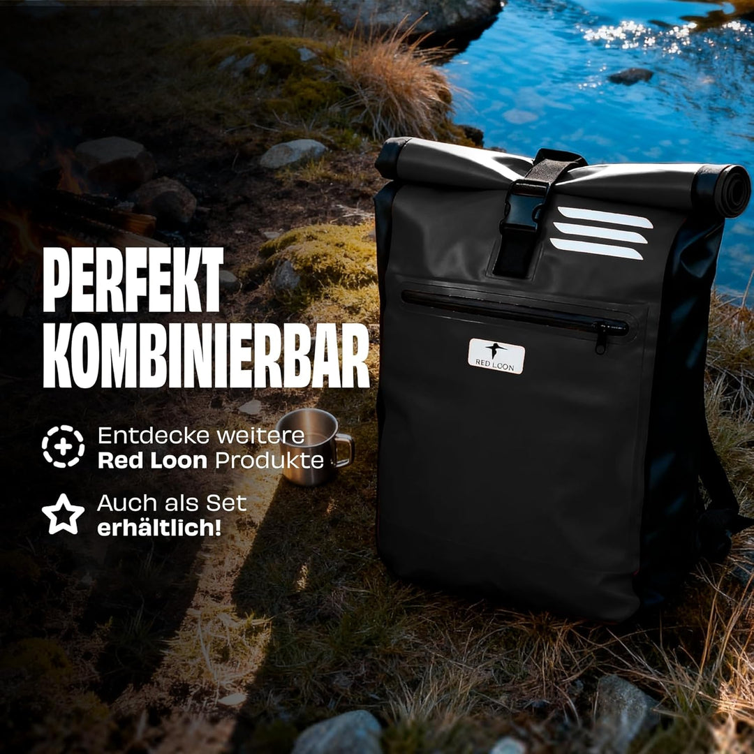 Red Loon Kurier Rucksack Courier Bag Kuriertasche LKW-Plane Backpack Kurierrucksack Schwarz, Schwarz