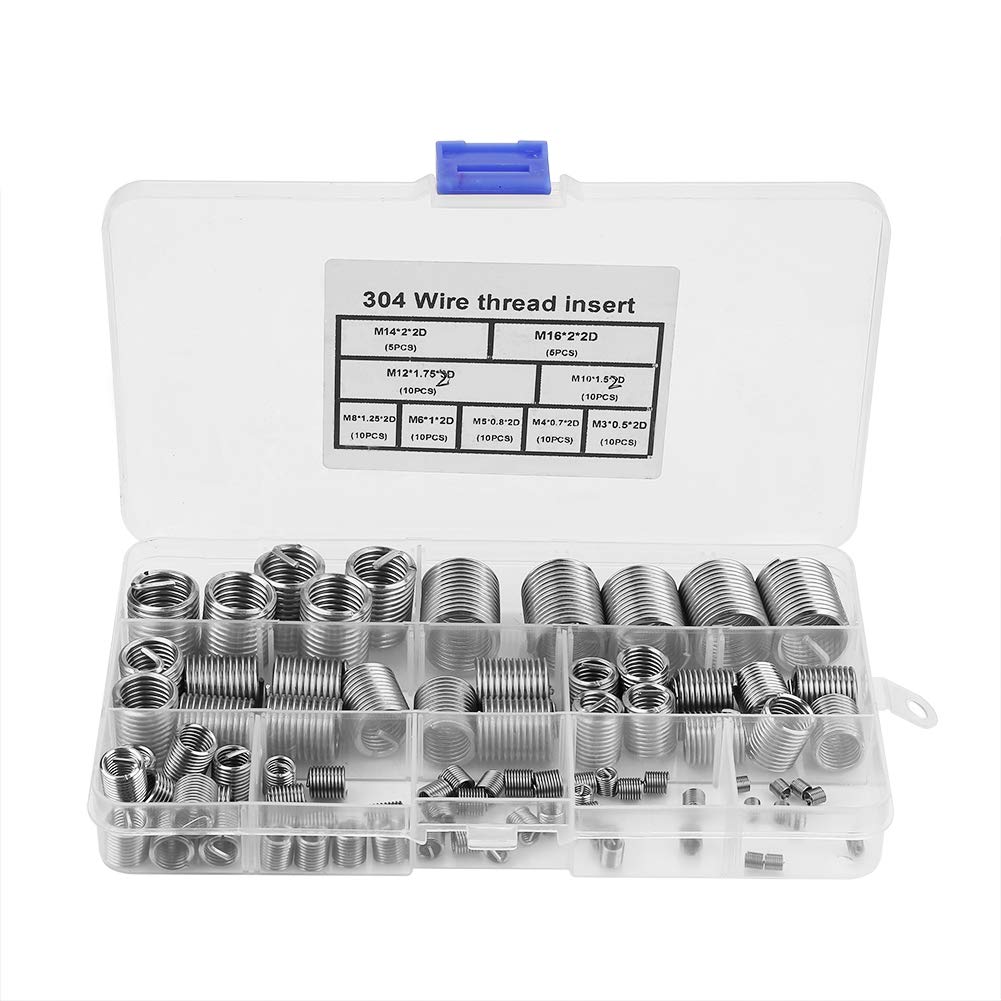 M5 M6 M8 M10 M12 M14 M16 304 Gewindeeinsätze Edelstahl Reparatureinsatz mit Gewinde Sortiment Spiral