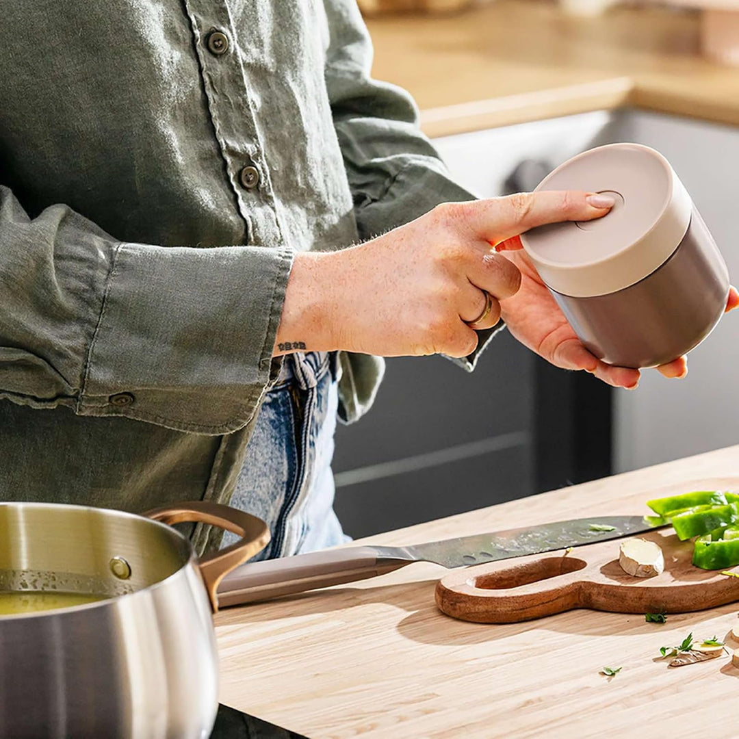 Berghoff Home Thermobehälter für Essen – 0,35L – Edelstahl Warmhaltebehälter – Thermobecher für Getr
