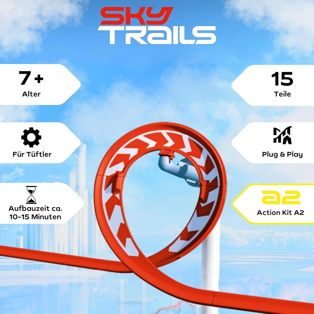 Sky Trails | Looping | Konstruktionsspielzeug für spektakuläre Strecken & Action | Baue Dein eigenes