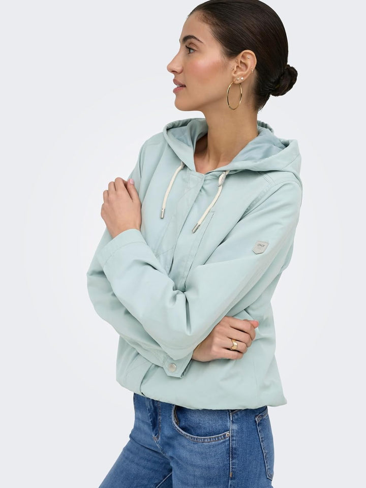ONLY Damen Onlskylar Hood Spring Jacket Cc OTW Jacke, XL Gray Mist