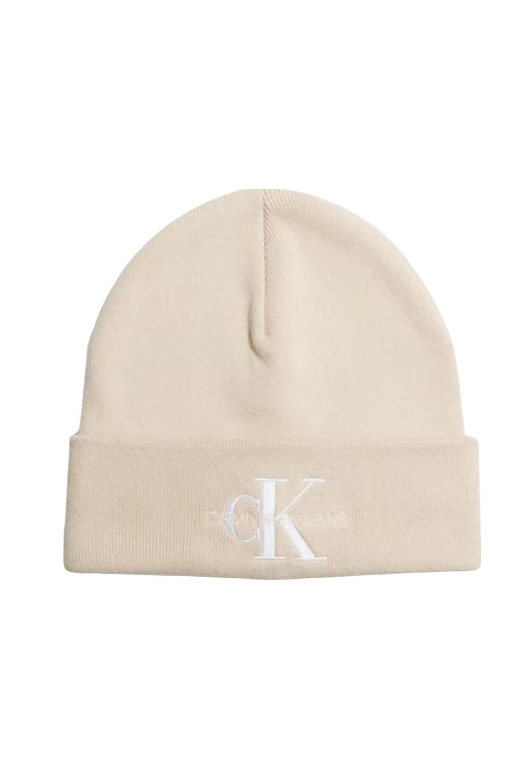 Calvin Klein Damen Gestrickte Mütze, Weiss (Ivory)