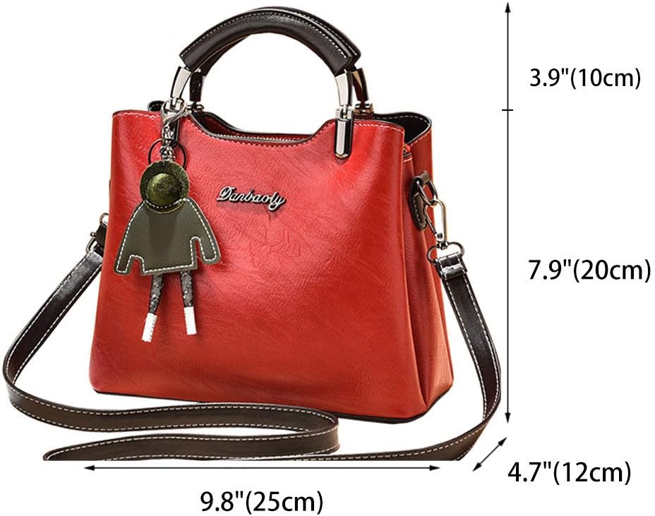 BUKESIYI Damen Tasche Umhängetasche Handtasche Frauen Klein Schultertasche Weekender Lack PU Leder C