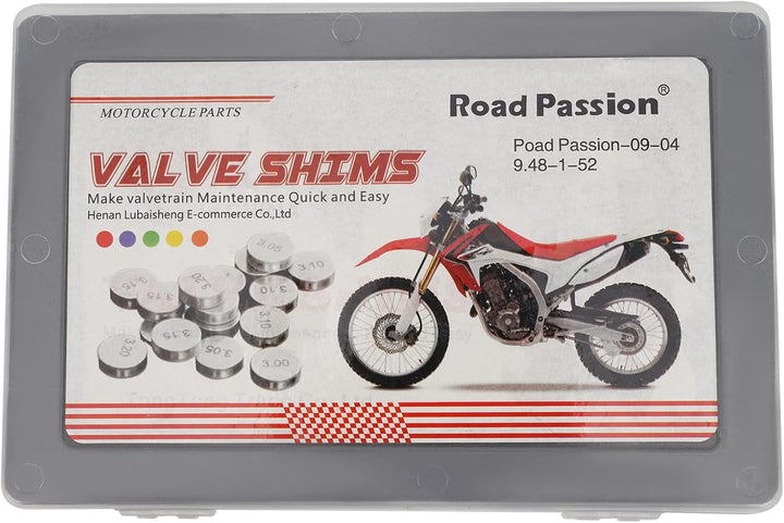 Road Passion 9.48mm Valve Shim Kit 1.2mm-4mm Adjustable Shim 52 pcs for Honda CRF450R 2002-2012 / CR