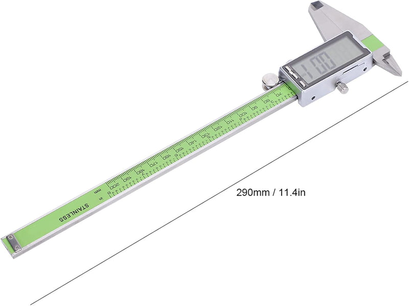 Fafeicy Digitaler Messschieber, hochfestes elektronisches Lineal aus Edelstahl, Genauigkeit 0,01 mm,