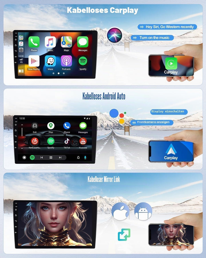 2+64G 8Core CAMECHO Android 13 Autoradio für BMW 1 Serie E81 E82 E87 E88 mit Navi,9-Zoll Auto Radio