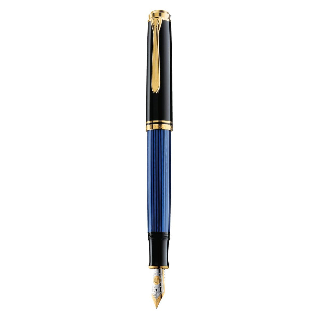 Pelikan Premium M400 Füllfederhalter FEF Plume Schwarz/Blau Schwarz / Blau, Schwarz / Blau
