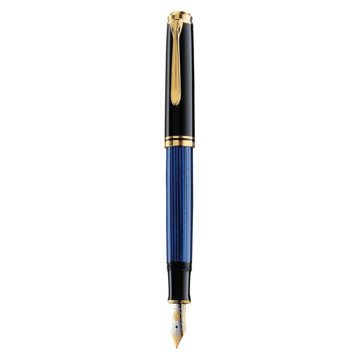 Pelikan Premium M400 Füllfederhalter FEF Plume Schwarz/Blau Schwarz / Blau, Schwarz / Blau