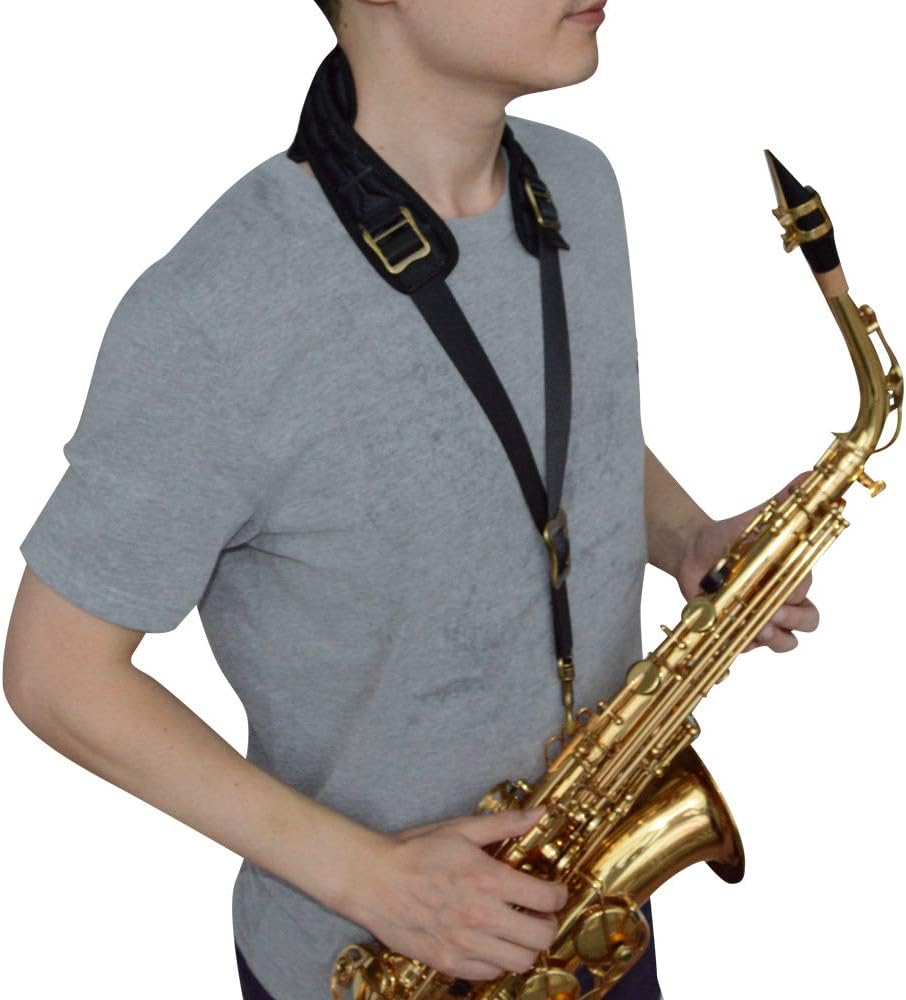 adorence Gepolstertes Saxophon-Umhängeband – bequemer Saxophongurt mit atmungsaktivem, abnehmbarem u
