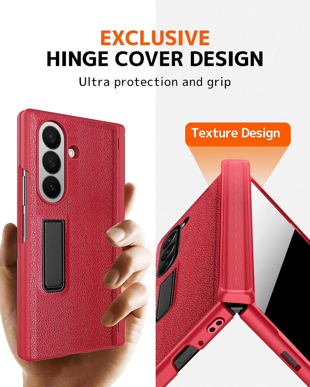 NINKI für Samsung Galaxy Z Fold 7 Hülle mit Privacy Screen Protector Magnetic ständer, Scharnier han