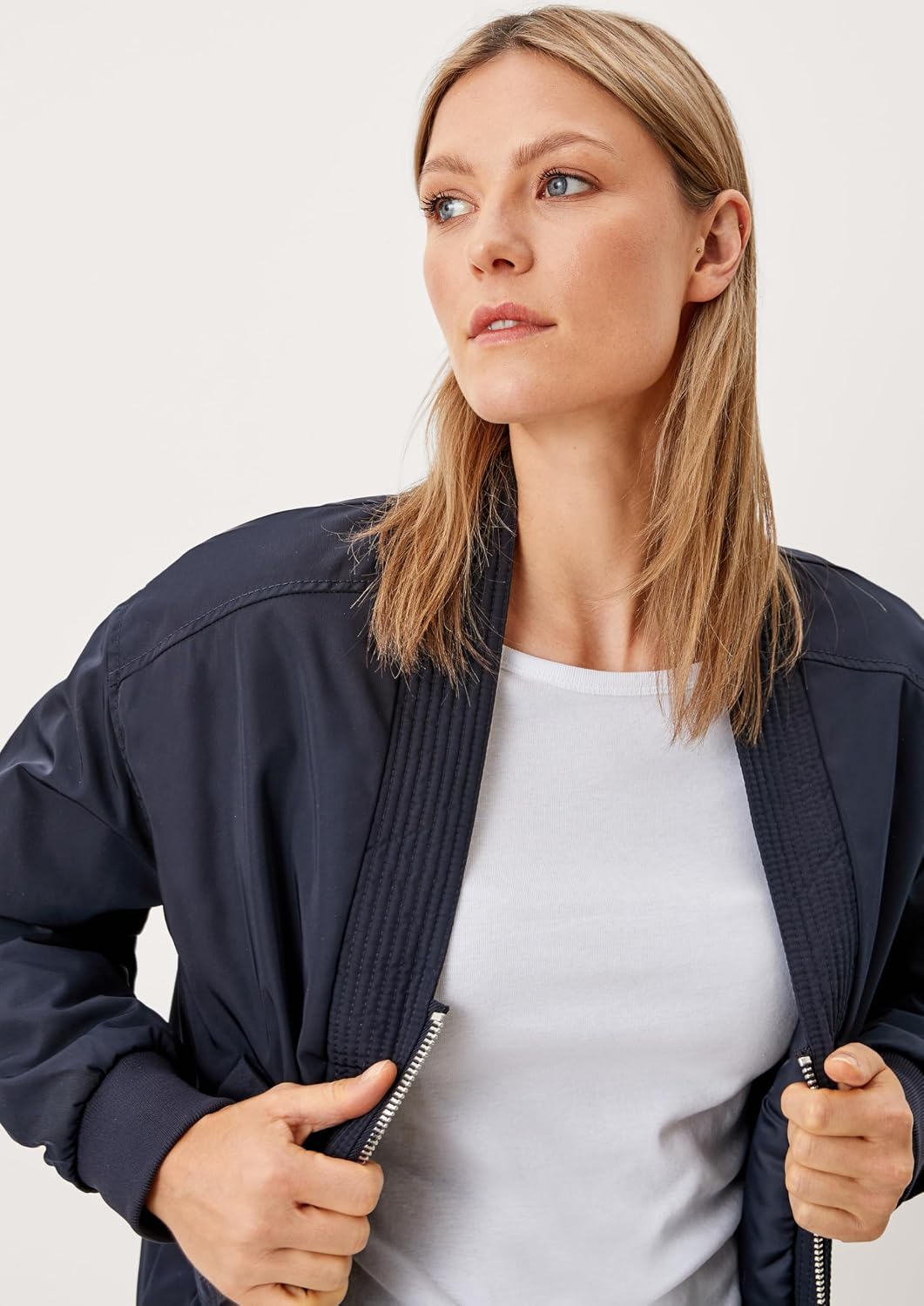 s.Oliver Damen Jacke Langarm Loose FIT L Navy, L Navy