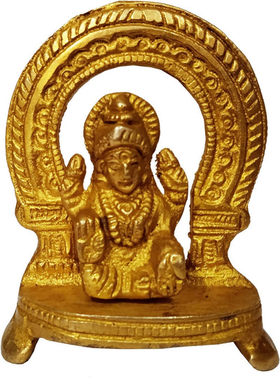 Purpledip Idol Lakshmi Ganesha in Mandap: Sammlerstück Statue Set für Zuhause Tempel (12245)