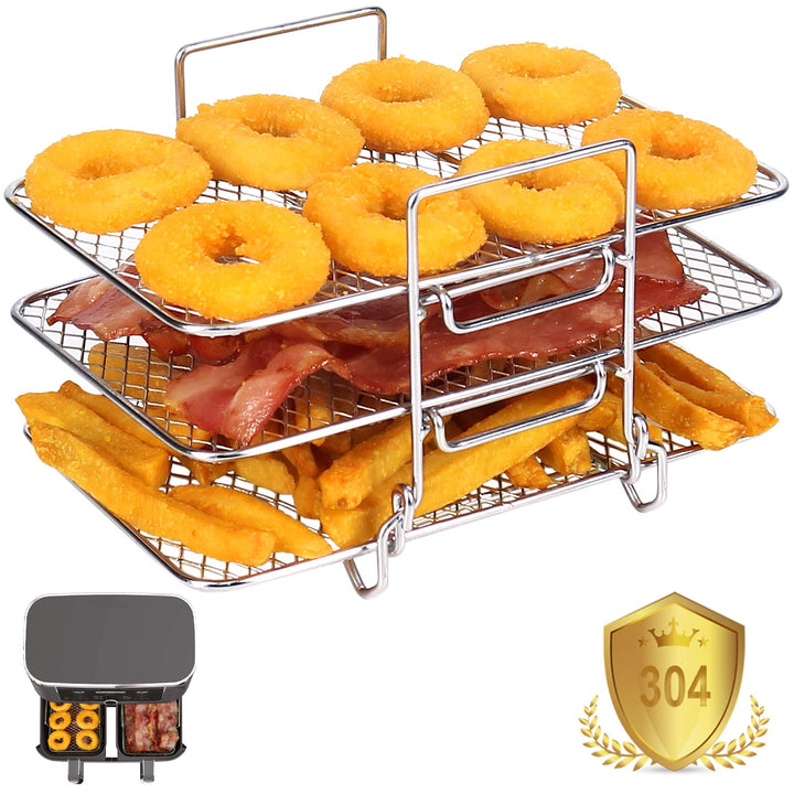 YQL Airfryer Zubehör für Ninja Foodi Dual Zone AF300EU, AF400EU, Heissluftfritteuse Zubehör 304 über