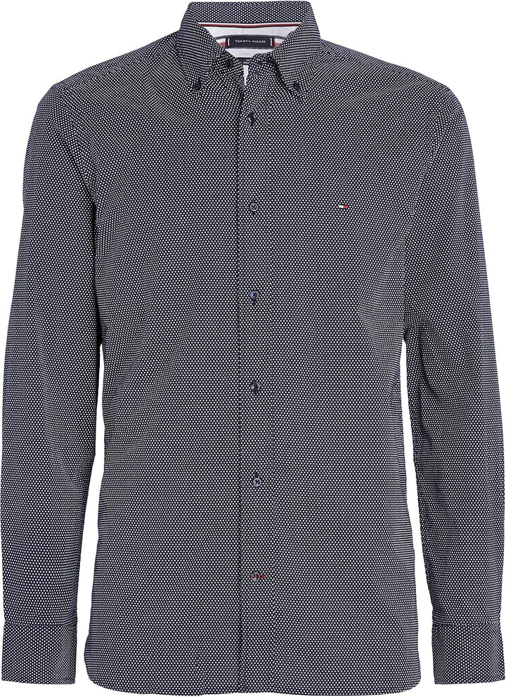 Tommy Hilfiger Regular Fit Hemd L Blau (Carbon Navy / White), L Blau (Carbon Navy / White)