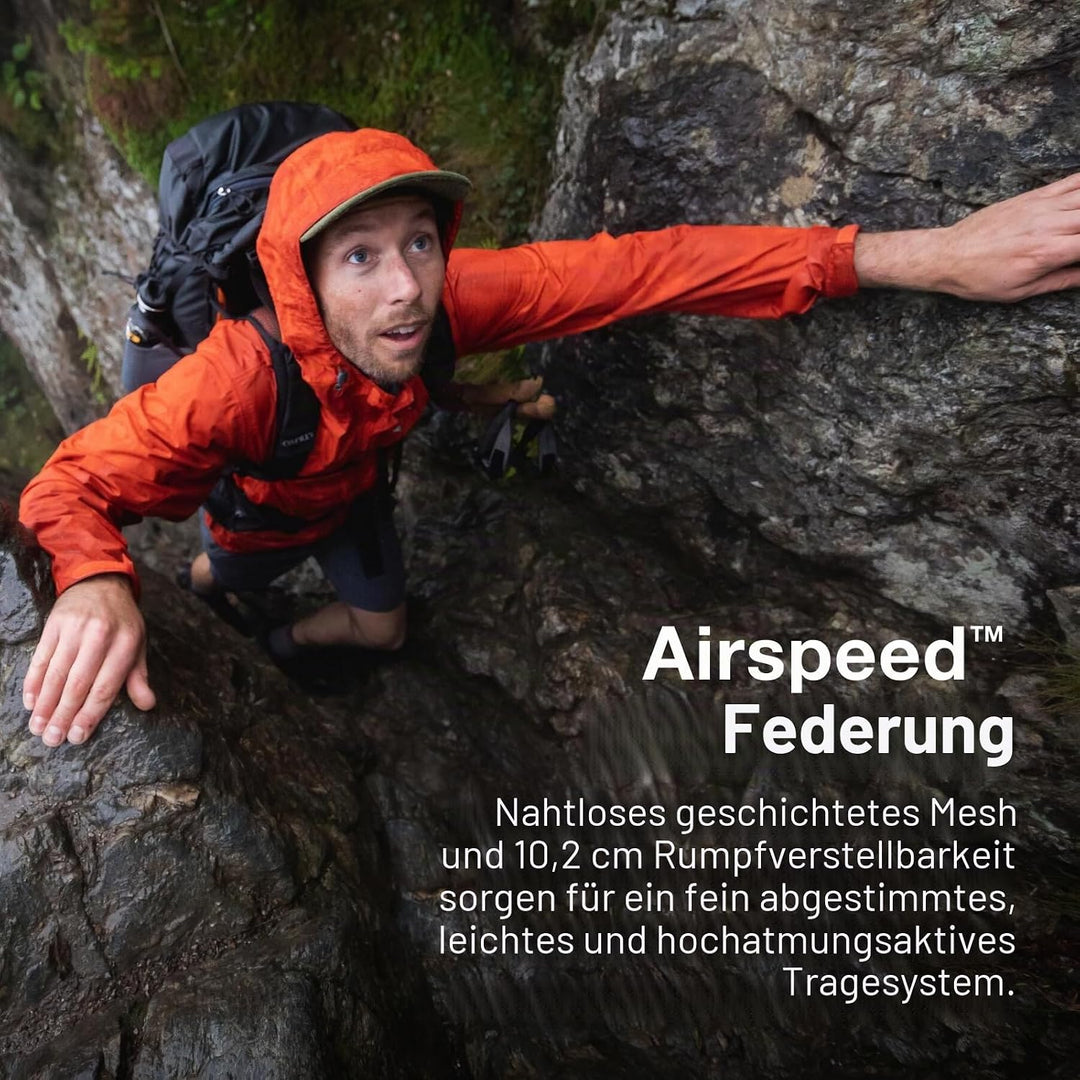 Osprey Herren Rucksack Exos 58 Tungsten Grau, Dunkelgrau