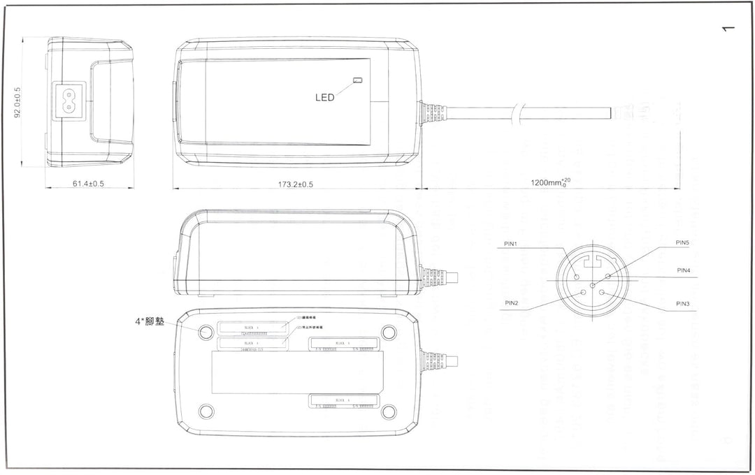 Riesenergypak -Batterieladegerät 41,8 V 5 Pins