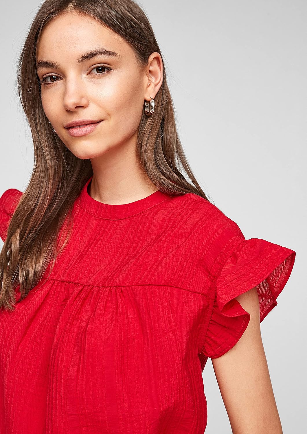 s.Oliver Damen 120.10.104.10.100.2064229 Bluse 40 Rot, 40 Rot