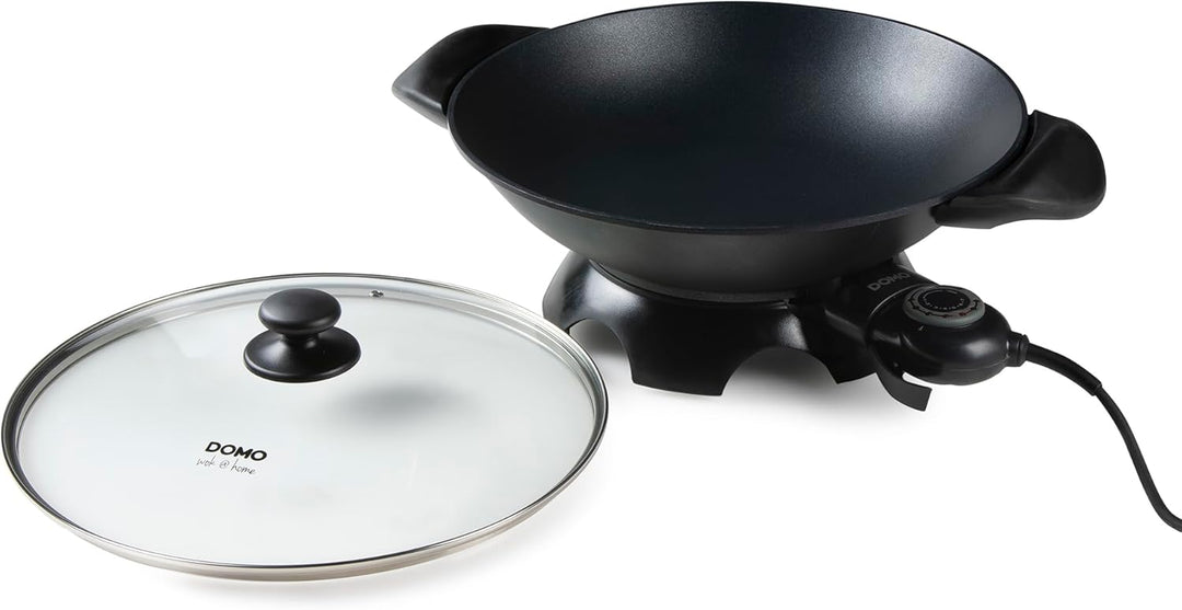 Domo DO-8708W DO8708W elektrischer Wok, Aluguss, 5 liters