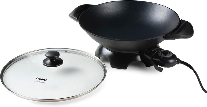 Domo DO-8708W DO8708W elektrischer Wok, Aluguss, 5 liters