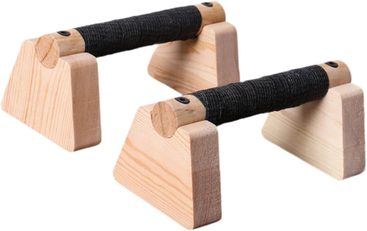 Fitness Liegestützstangen Holz Parallettes Krafttraining Stabil Anti Slip Grip Push Up Stand für Fit