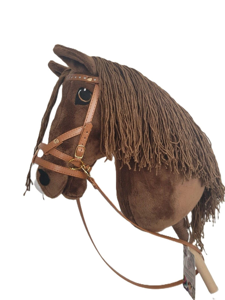 Hobby Horse Hobbypferd gross A3 (Pferd auf einem Stock) komplett mit Geschirr wie auf dem Foto (gesi