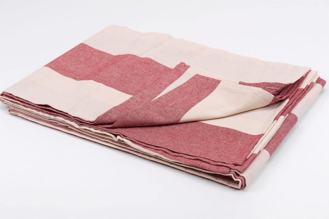 HomeLife Sofabezug für 3-Sitzer, Baumwolle mit Bindebändern, Überwurf für 3-Sitzer, mit Armlehnen, g