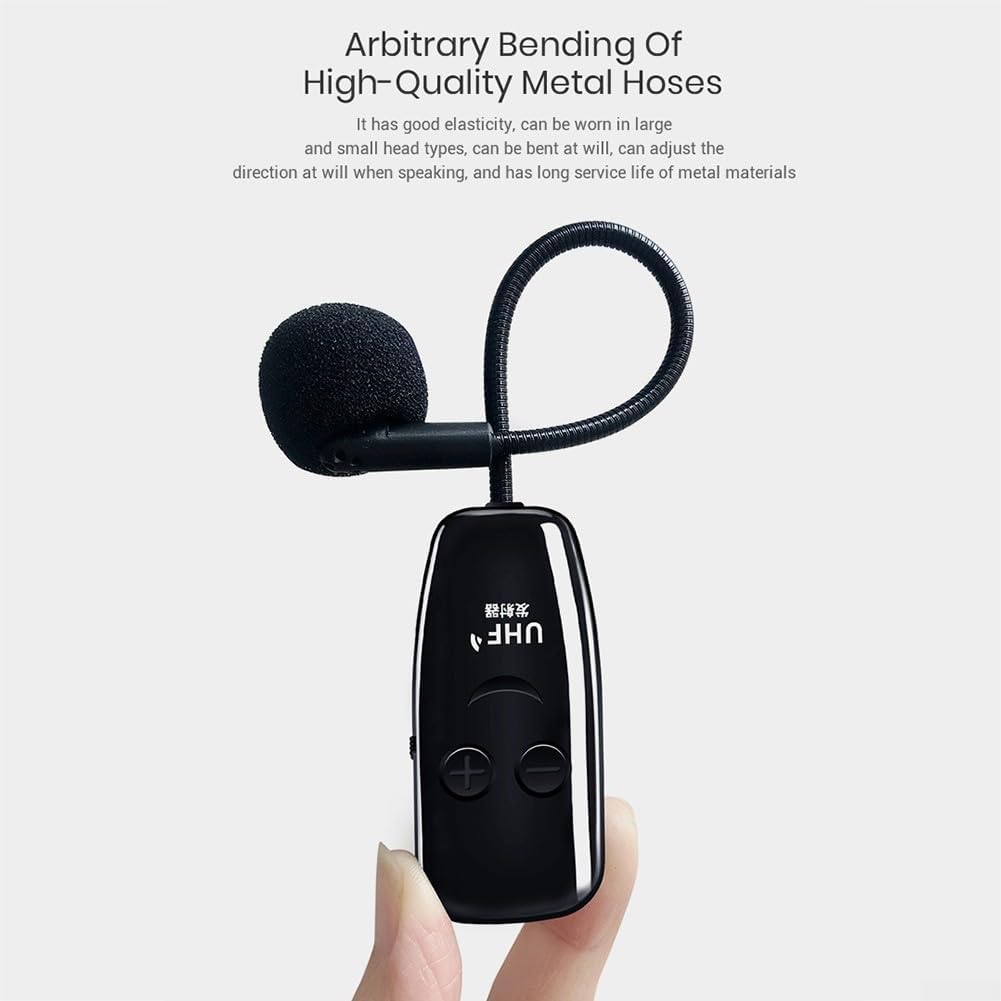 SPORTARC Wireless Headset Mikrofon Set, UHF Wireless Mikrofon USB Wiederaufladbar Dual Headset Syste