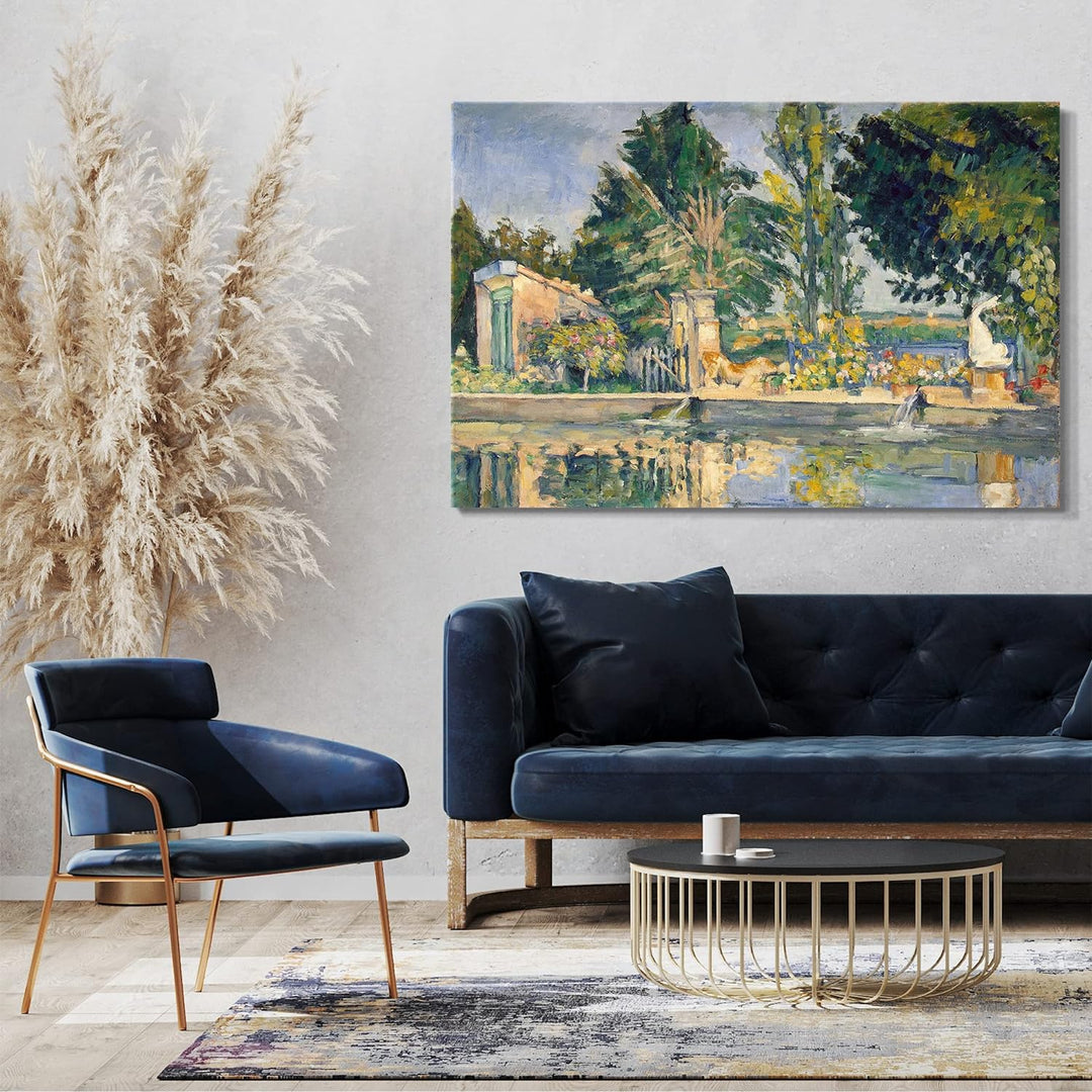 Printed Paintings Leinwand (100x70cm): Paul Cézanne - Jas de Bouffan (1876) 100x70 cm, 100x70 cm