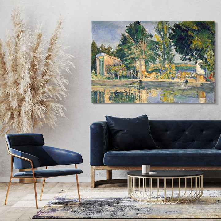 Printed Paintings Leinwand (100x70cm): Paul Cézanne - Jas de Bouffan (1876) 100x70 cm, 100x70 cm