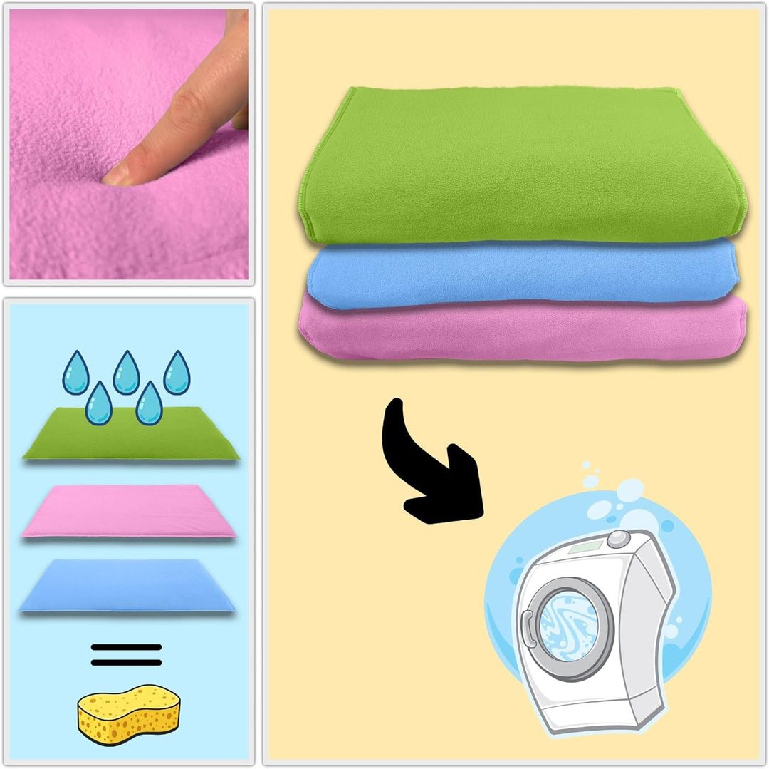 Dickes Fleecekissen für Meerschweinchen und Hasen - saugfähige Fleeceseite - weiche und frische weis