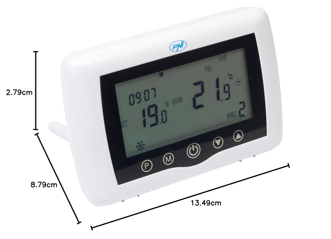 Smarter Thermostat PNI CT36 PRO kabellos, WLAN 2,4 GHz, TuyaSmart APP Internetsteuerung, Winter-Somm