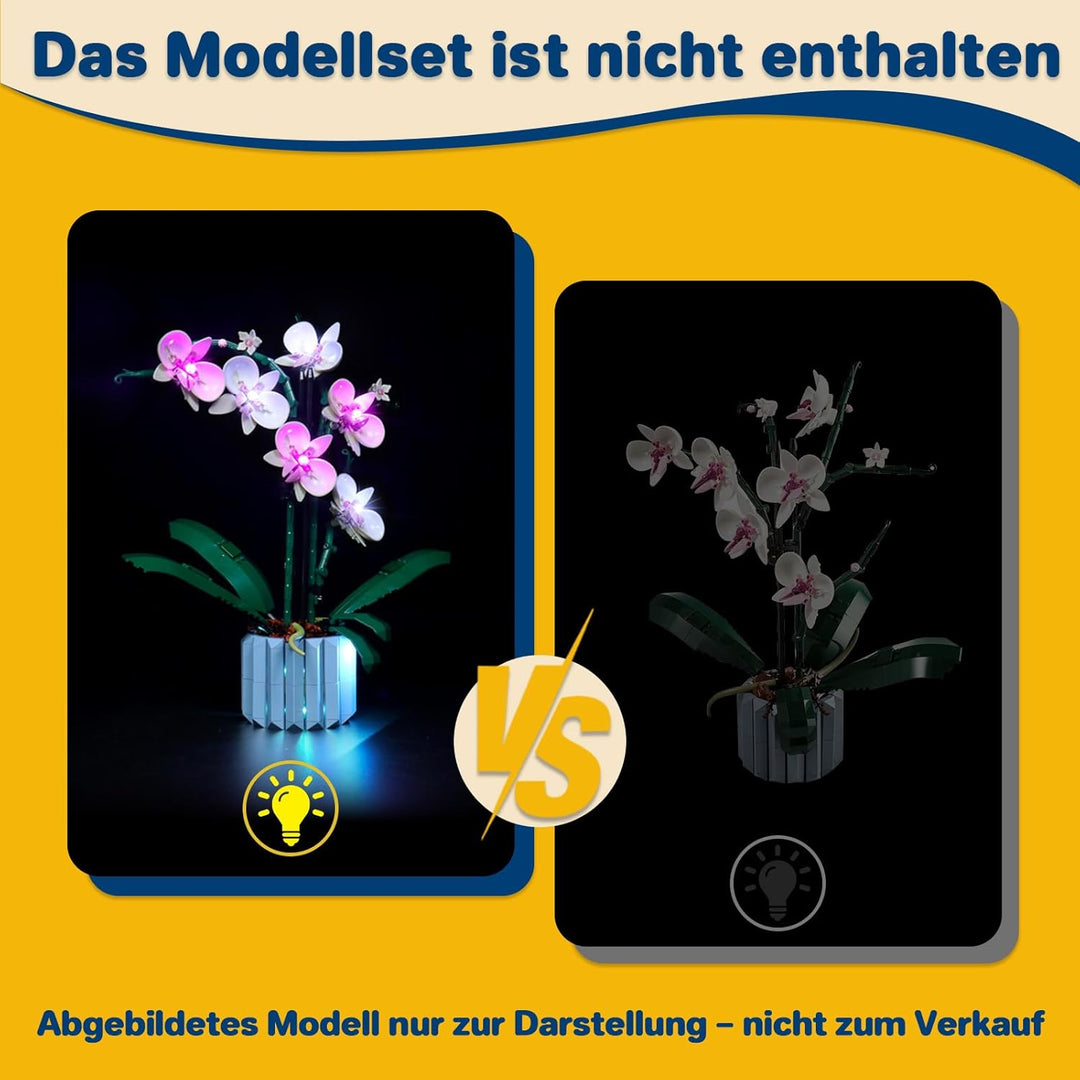 LocoLee Led Licht Set Kompatibel mit LEGO Orchidee, Led Beleuchtungs Set Compatible with LEGO 10311