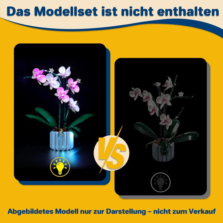 LocoLee Led Licht Set Kompatibel mit LEGO Orchidee, Led Beleuchtungs Set Compatible with LEGO 10311