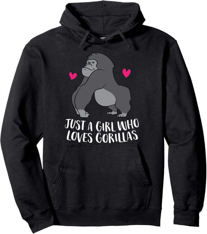 Just a Girl Who Loves Gorillas Lustiger Affe Gorilla Pullover Hoodie