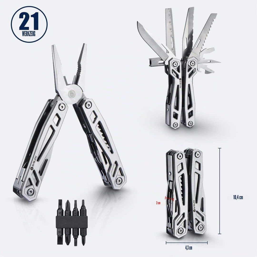 Geschenke für Männer Frauen, BIBURY Faltbares Multitools, Weihnachtsgeschenke Tools, Werkzeug Zange