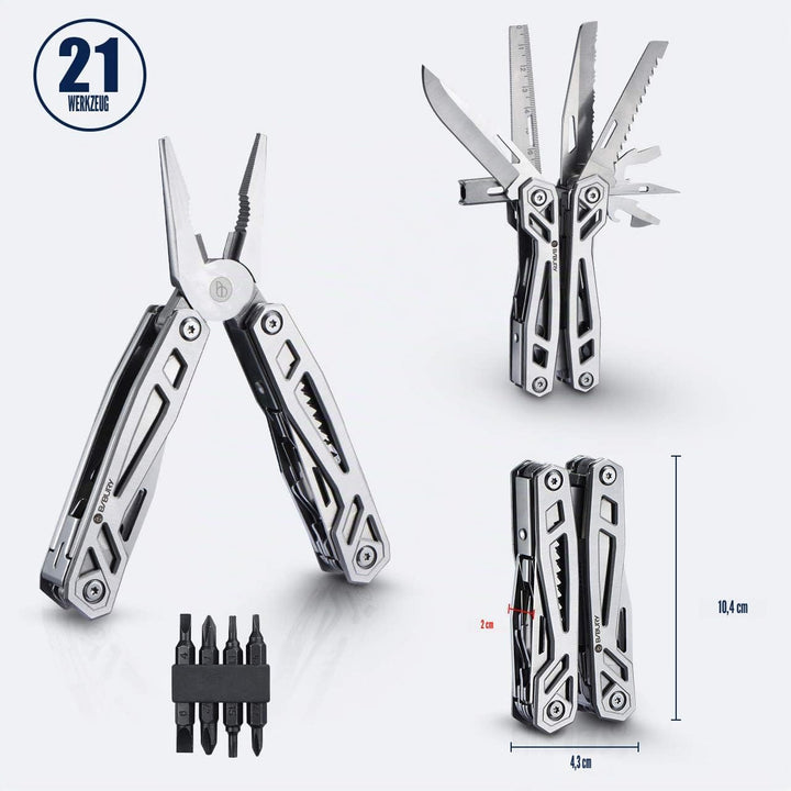 Geschenke für Männer Frauen, BIBURY Faltbares Multitools, Weihnachtsgeschenke Tools, Werkzeug Zange
