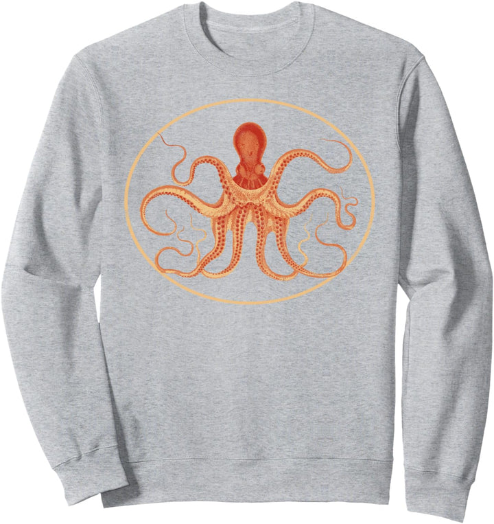Retro Octopus Artistic Vintage Hipster Seal Graphic Sweatshirt