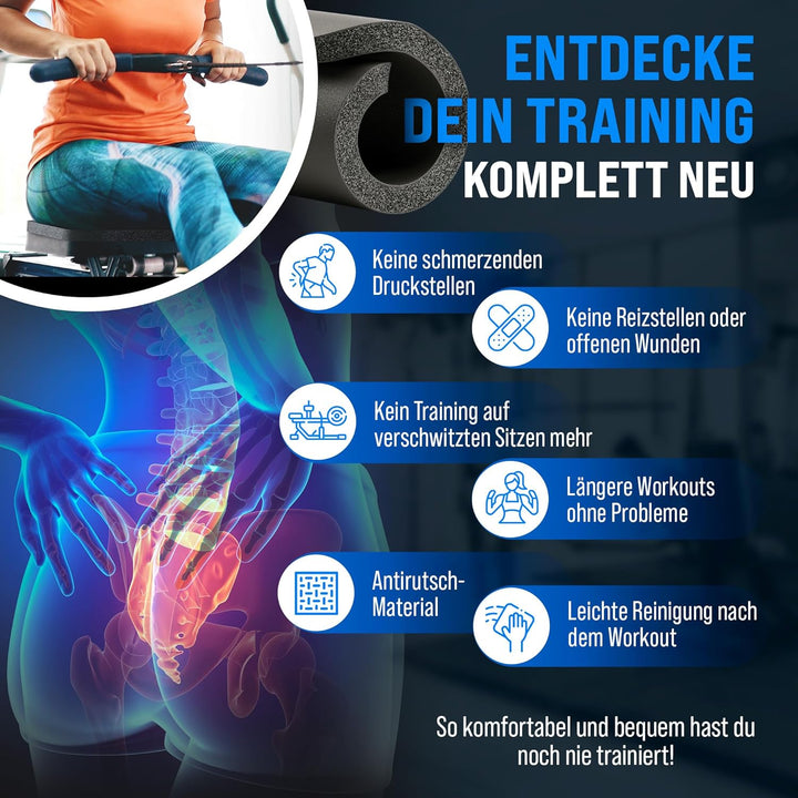 MAUMI Sitzauflage für Concept 2 Rudergerät Model D/E – Ergonomisches Sitzkissen für Waterrower, Kend