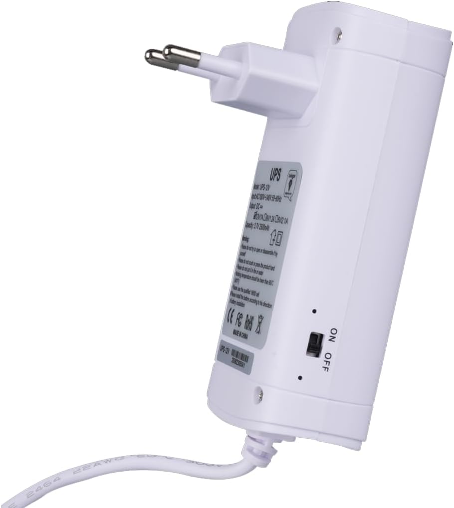 Mini-UPS 12V mit 2500 mAh internem Akku und 5,5/2,5 mm Hohlstecker | Unterbrechungsfreie Stromversor