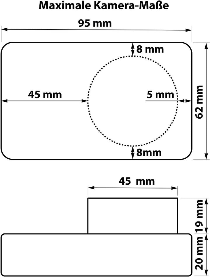 Somikon Unterwasser Kameratasche: Kamera-Tauchgehäuse mit Objektivführung (max. 95 x 62 x 20 mm) (Sc