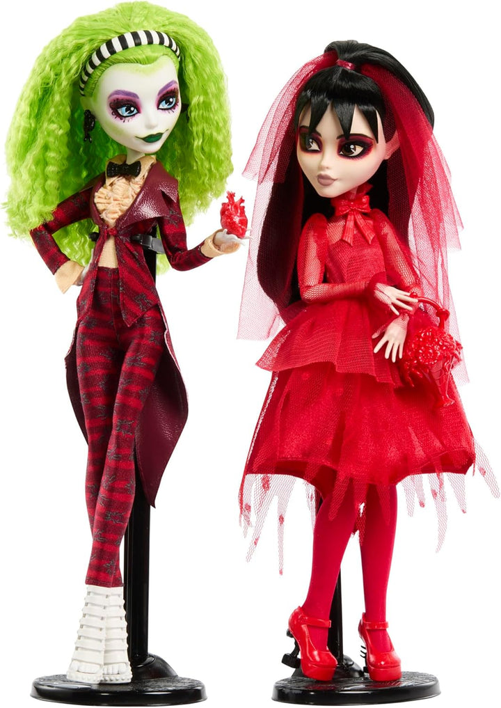 Monster High Skullector Beetlejuice-Beetlejuice-Puppe 2er-Pack, Set aus Betelgeuse- und Lydia-Deetz-