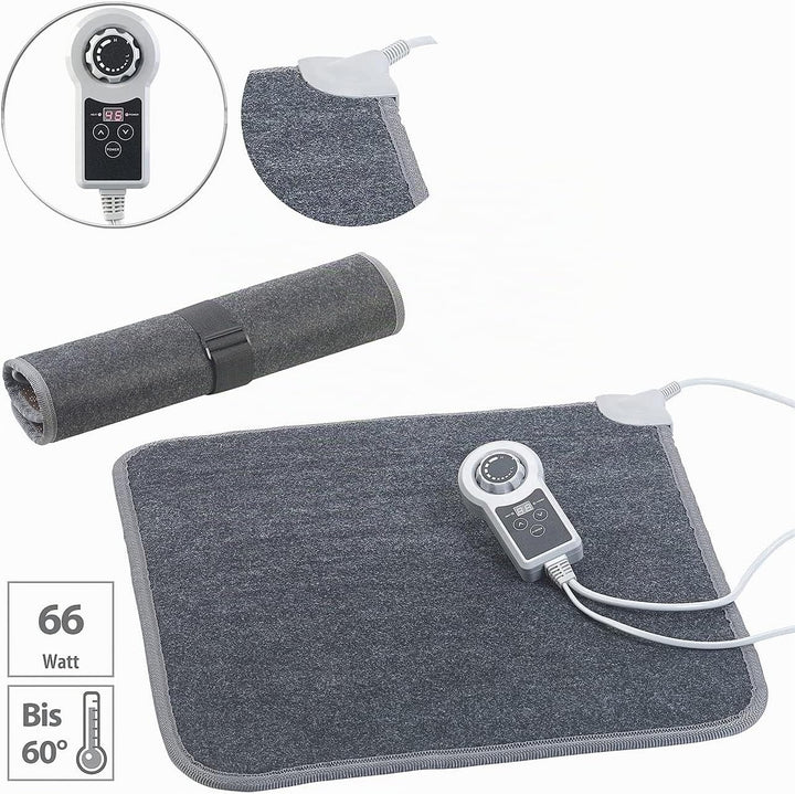 infactory Heizmatte: Beheizbare Fussboden-Matte, Vliesstoff, 50x55 cm, 60 °C, 66 W (Heizfussmatte, B