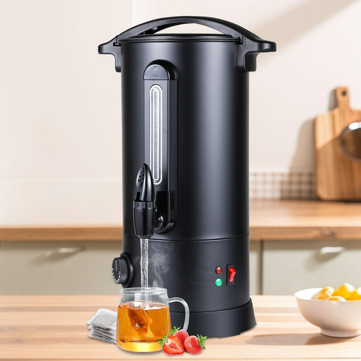 10L Glühweinkocher, 1800W Glühweinkocher mit Zapfhahn Thermostat,Einkochtopf Edelstahl mit Überhitzu