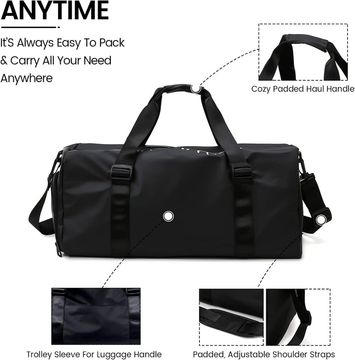 Sporttaschen für Damen und Herren, Reisetasche und Handtaschen - mit Schuhfach und Nassfach - Travel