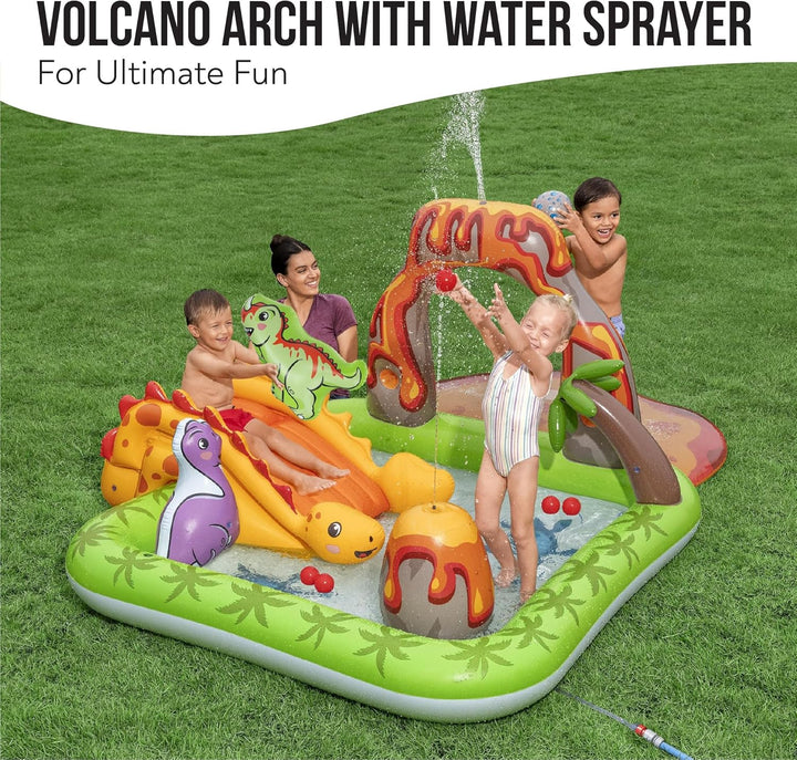 Bestway Aufpumpbares Wasserspielcenter und Pool für Kinder Volcano Springs 262 x 188 x 102 cm