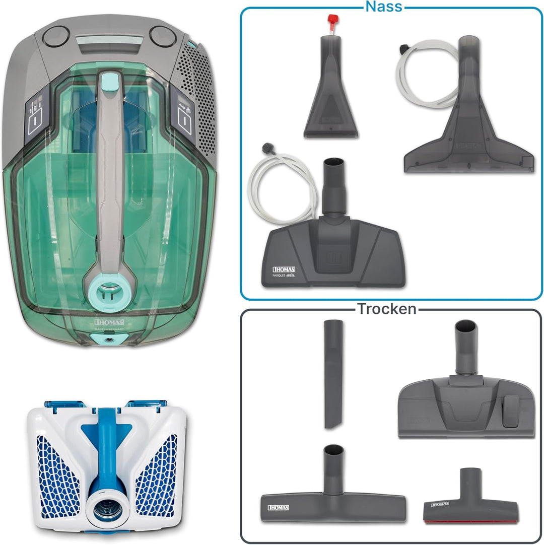 THOMAS 788577 Multiclean Staubsauger, Aqua+, Staubsauger ohne Beutel, 48,6 x 31,8 x 30,06 cm, Mint G